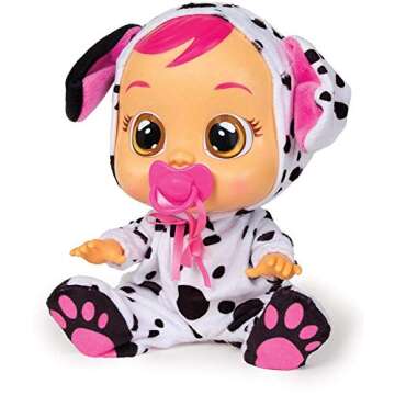 Cry Babies Dotty Doll, Black, White, Pink