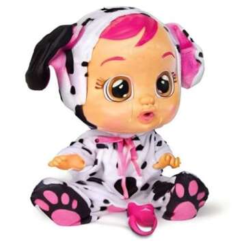 Cry Babies Dotty Doll, Black, White, Pink
