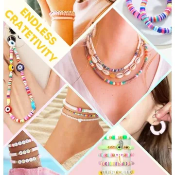 Dowsabel Clay Beads Bracelet Kit - 15,000 Pcs DIY Fun