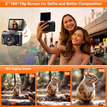 64MP 4K WiFi Camera - Perfect for Vlogging and Travel