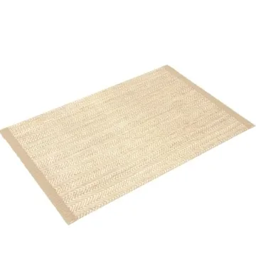 nuLOOM Don Chevron Jute Tasseled Accent Rug, 3' x 5', Off-white, Rectangular, 0.35" Thick