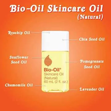 Bio-Oil Natural Skincare Oil, Serum for Scars and Stretch Marks, Face and Body Moisturizer for Dry Skin, Hair Oil, For All Skin Types, 6.7 Oz