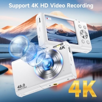 Compact 48MP UHD 4K Vlogging Camera for Beginners
