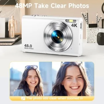 Compact 48MP UHD 4K Vlogging Camera for Beginners