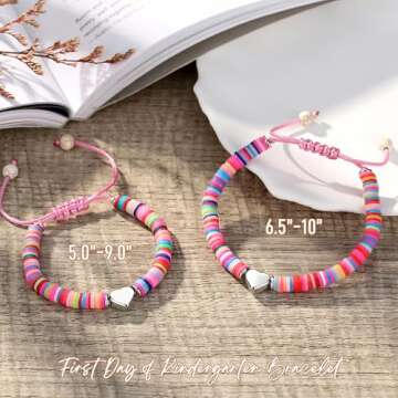 AryaHozel First Day of Kindergarten Bracelet Mommy and Me Bracelets Back to School Supplies Stuff Fi...