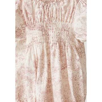 NOTHING FITS BUT Baby’s Classic Linen Cotton Dress, Hana Onesie, Infant’s Casual Frock, Baby Pink, 12-24M