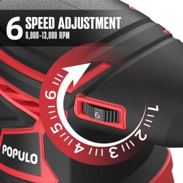 POPULO Palm Orbital Sander 5 Inch 3Amp for Efficient Sanding