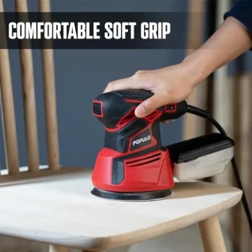 POPULO Palm Orbital Sander 5 Inch 3Amp for Efficient Sanding
