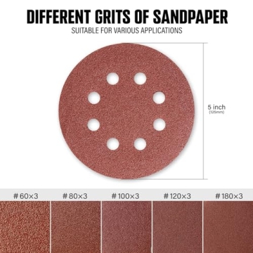 POPULO Palm Orbital Sander 5 Inch 3Amp for Efficient Sanding