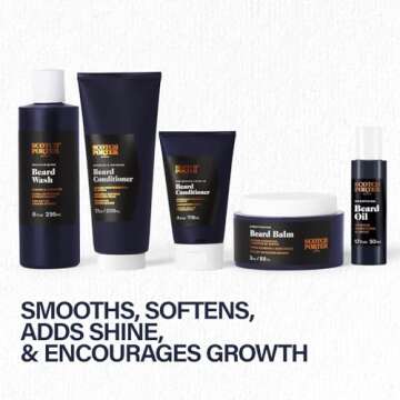 Scotch Porter Superior Beard Collection – Cleanse, Moisturize, Soothe & Style while Encouraging Growth for a Fuller/Healthier-Looking Beard – Includes Wash, 2 Conditioners, Oil & Balm