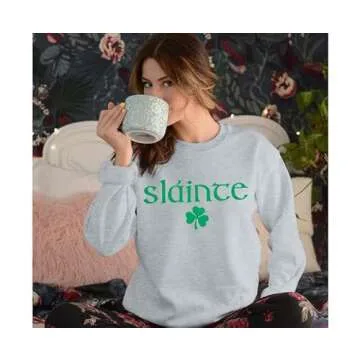 MOUSYA Slainte Sweatshirt Perfect for St Patrick's Day Fun
