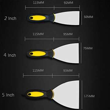 Durable Putty Knife Set for Home Repairs and DIY