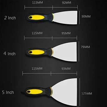 Durable Putty Knife Set for Home Repairs and DIY