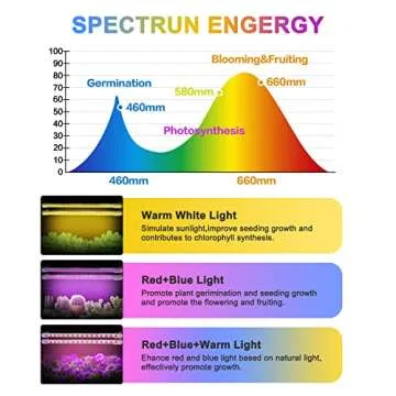 Grow Lights for Indoor Plants Full Spectrum, Grow Light Strips with Auto Timer 3/6/12 H, Plant Lights with Red Blue White LEDs, 3 Lighting Modes,5 Dimmable Levels, 2 Packs,Updated Controller
