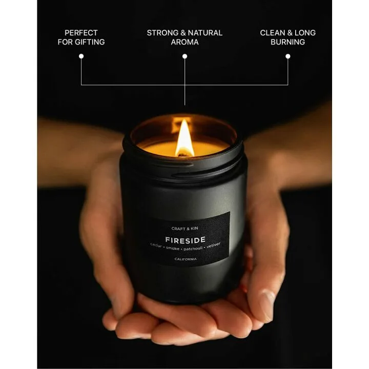 Fireside Scented Candles for Men | Aromatherapy