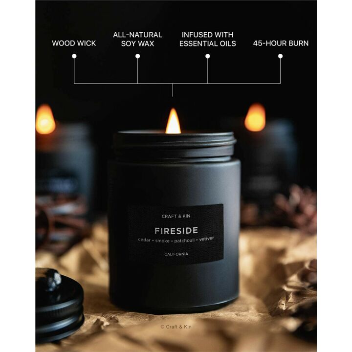 Fireside Scented Candles for Men | Aromatherapy