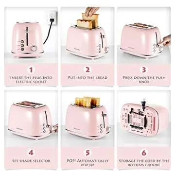 Stylish REDMOND 2 Slice Retro Toaster with Multiple Functions