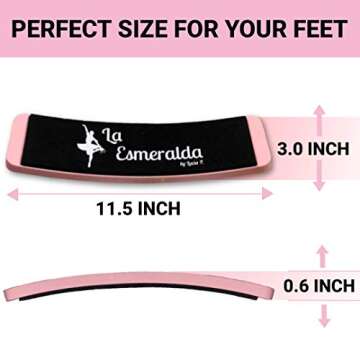 La Esmeralda Ballet Turning Board for Dancers - Figure Skating Ballet Dance Turning Pirouette Board Training Equipment for Dancers, Ice Skaters, Gymnasts and Cheerleaders.(Pink with a Carry Bag)