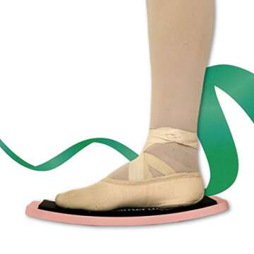 La Esmeralda Ballet Turning Board for Dancers - Figure Skating Ballet Dance Turning Pirouette Board Training Equipment for Dancers, Ice Skaters, Gymnasts and Cheerleaders.(Pink with a Carry Bag)