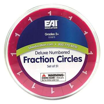 EAI Education Fraction Circles: Numbered - Set of 51