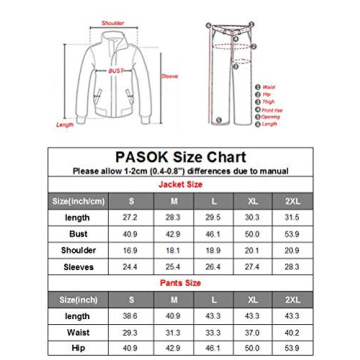 PASOK Men's Blue Full Zip Casual Tracksuit Set