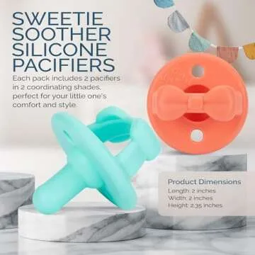 Itzy Ritzy Silicone Pacifiers - Safe Stylish Soothers