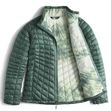 The North Face Women's Thermoball Full Zip Jacket(TRELLIS GREEN/TRELLIS GREEN BOREALIS PRINT, Medium)