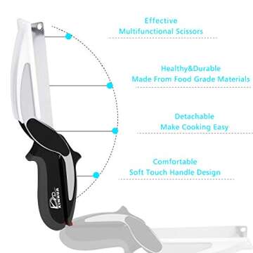 YD YD XINHUA Kitchen Food Cutter Chopper Clever Kitchen Knife with Cutting Board, Clever Multipurpos...