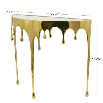 Unique Deco 79 Aluminum Console Table for Artistic Elegance