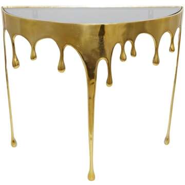 Unique Deco 79 Aluminum Console Table for Artistic Elegance
