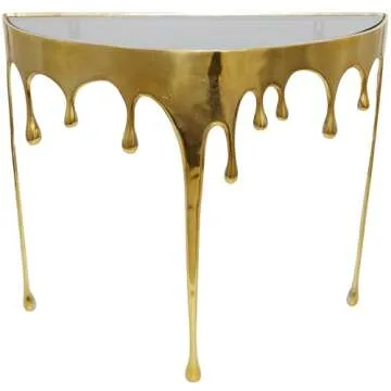 Unique Deco 79 Aluminum Console Table for Artistic Elegance