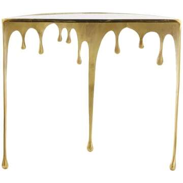 Unique Deco 79 Aluminum Console Table for Artistic Elegance