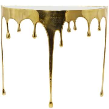 Unique Deco 79 Aluminum Console Table for Artistic Elegance