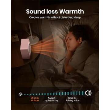 Gaiatop Mini Space Heater, Lightweight PTC Ceramic Fast Heating 500W Energy Efficient for Indoor Use, Overheating & 45° Tip-Over Protection, Portable Desk Electric Heaters for Office Home Pink