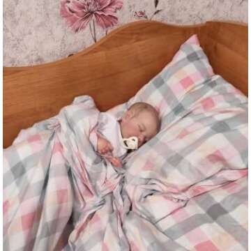 Pinky Reborn Baby Dolls 20 Inch Realistic Newborn Baby Dolls Soft Silicone Baby Doll with Clothes and Toy Accessories