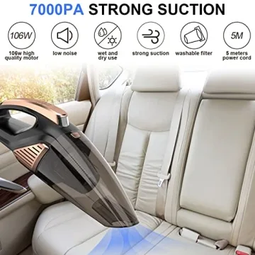 Banaton Car Vacuum Cleaner - 106W Power & LED Light