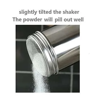 1 Pack Shaker Sifter Dispenser Duster Container Stainless Steel For Cinnamon Flour Powdered Sugar baking soda Cocoa Cornstarch ect. (Model-1)