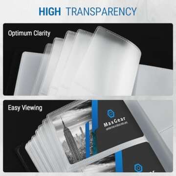 MaxGear Business Card Organizer for 240 Cards - Portable & Professional