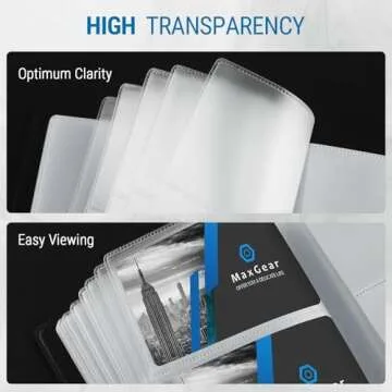 MaxGear Business Card Organizer for 240 Cards - Portable & Professional