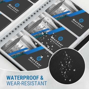 MaxGear Business Card Organizer for 240 Cards - Portable & Professional