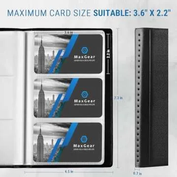 MaxGear Business Card Organizer for 240 Cards - Portable & Professional