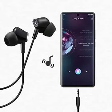Aylaa Wired Earbuds Headphones for School with Microphone Noise Isolating Stereo Bass in-Ear Earphones – for Smartphones, Tablets, Schools, Ipads, Multiuse - 3.5mm Plug in Audio Jack - Black
