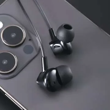 Aylaa Wired Earbuds Headphones for School with Microphone Noise Isolating Stereo Bass in-Ear Earphones – for Smartphones, Tablets, Schools, Ipads, Multiuse - 3.5mm Plug in Audio Jack - Black