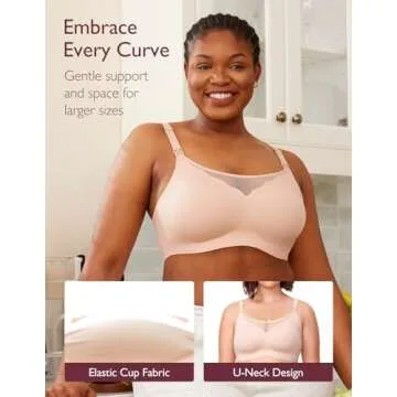Momcozy Nursing Bras for Breastfeeding, Breathable Mesh Nursing Bras Comfort Maternity Bra Wireless Pregnancy Sleep Bra