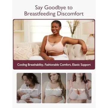 Momcozy Nursing Bras for Breastfeeding, Breathable Mesh Nursing Bras Comfort Maternity Bra Wireless Pregnancy Sleep Bra