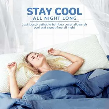 ELEMUSE Full Body Pillow for Adults - Shredded Memory Foam & Zippered Cooling Cover - 20 x 54 Long Pillow for Sleeping - Bed Pillows for Side Sleeper