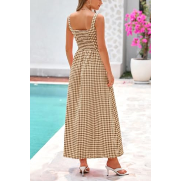 PRETTYGARDEN Women's Summer Plaid Maxi Dress for All Occasions