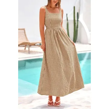 PRETTYGARDEN Women's Summer Plaid Maxi Dress for All Occasions