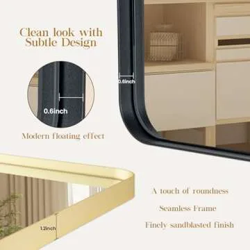 Fun Memories Gold Bathroom Mirror for Stylish Spaces