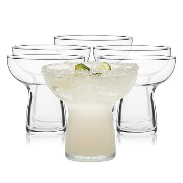 Libbey Stemless Margarita Glasses Set of 6, Modern and Stylish Drinkware for Parties